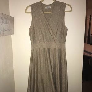 Calvin Klein gold cocktail dress size M